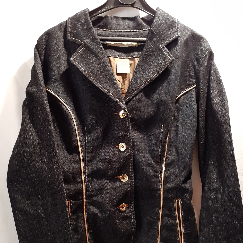 Boom boom pleated Denim blazer